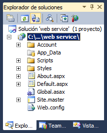 Explorador de soluciones para Visual Studio 2010